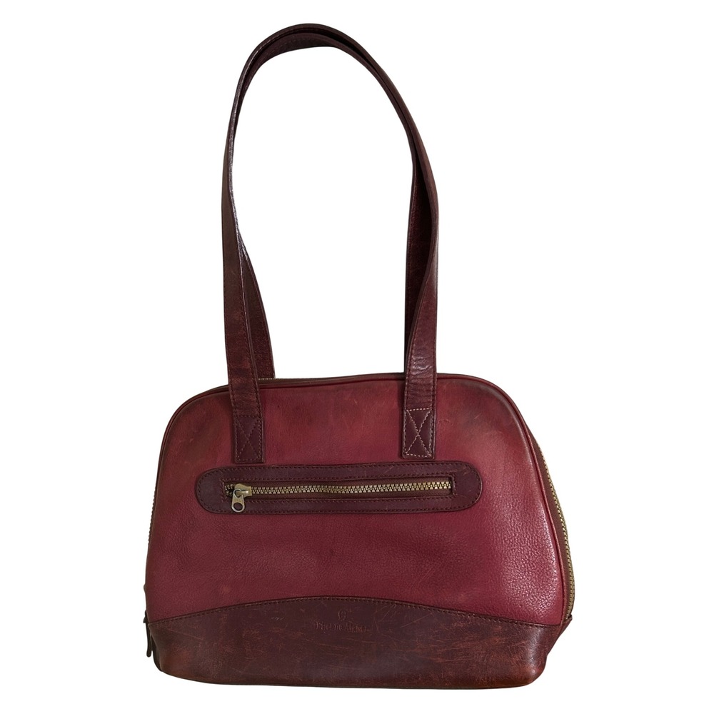 Etienne Aigner Vintage Shoulder Bag Leather Burgundy Quiet Luxury Academia